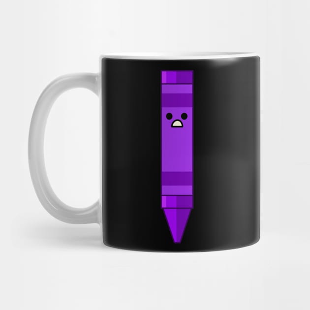 Cute Scared Crayon by JustImagined